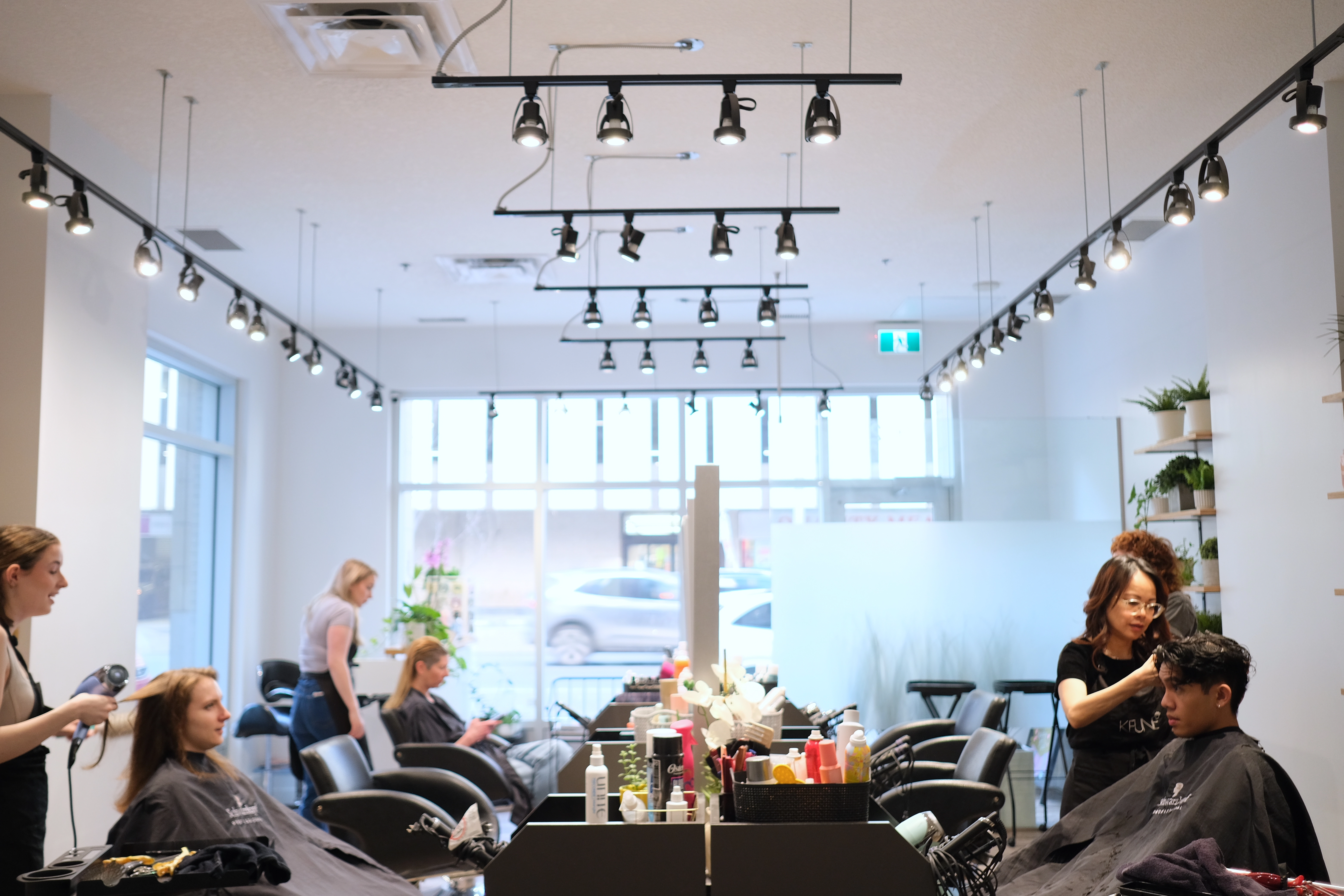 interior of hair salon